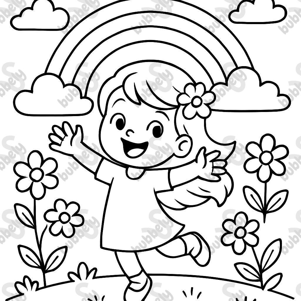 rainbow girl flowers