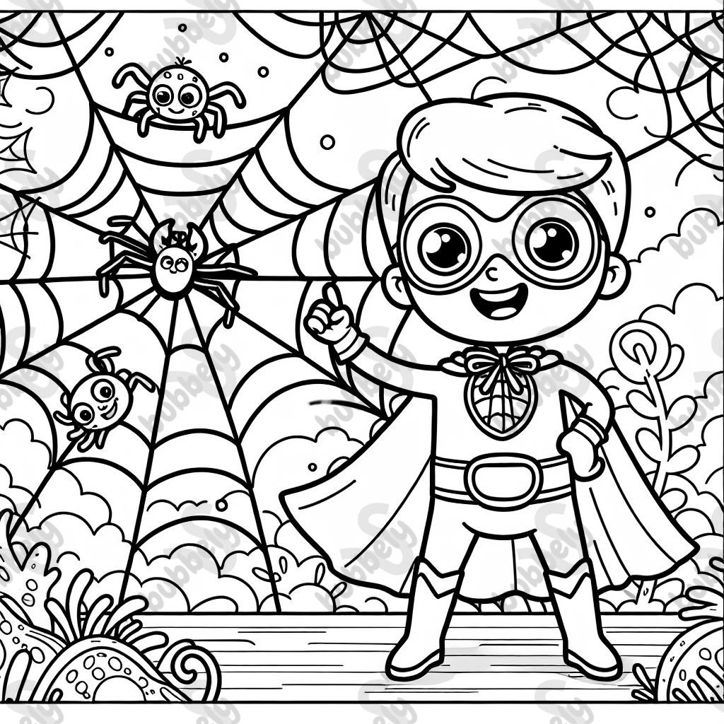 Spinnenmann in einem Netz