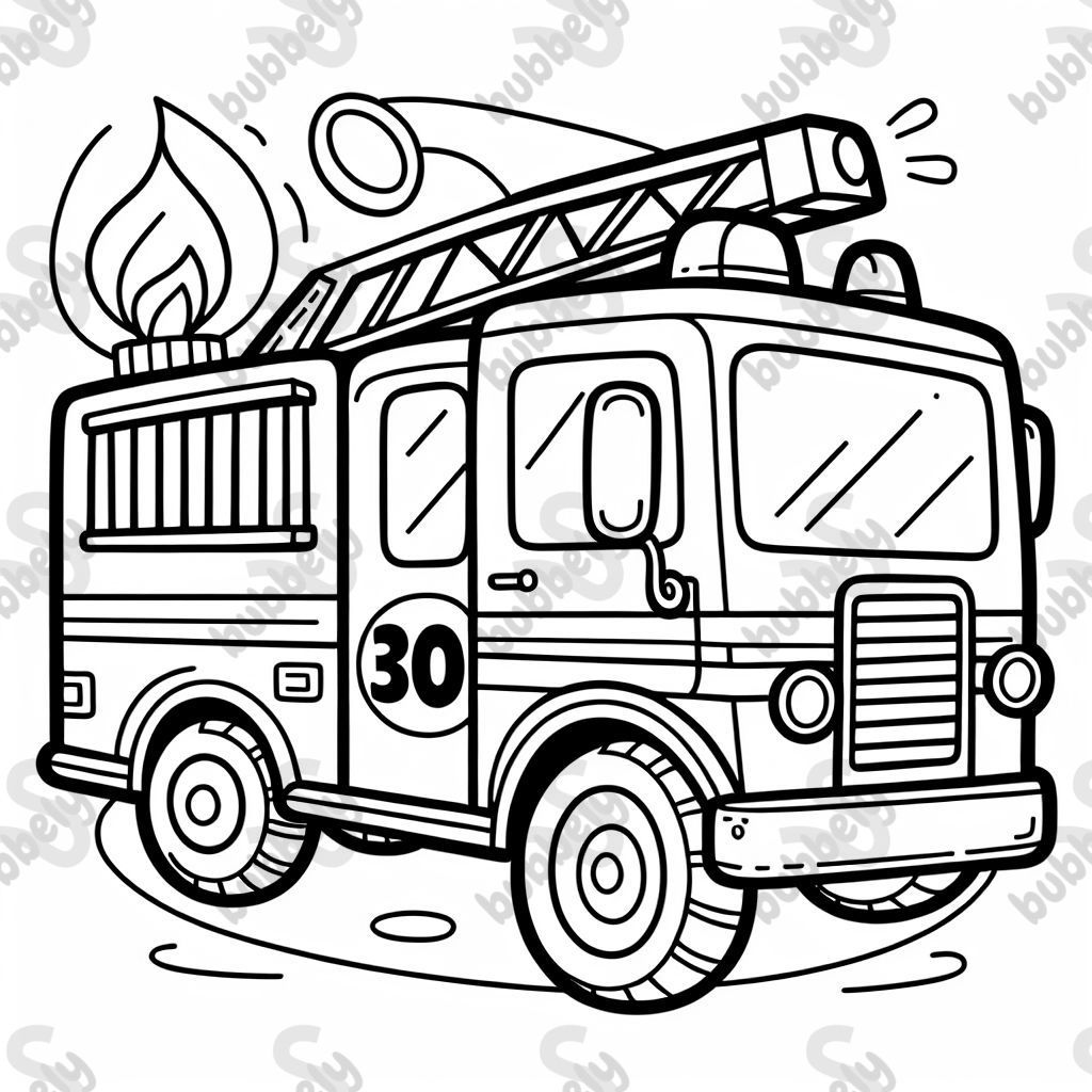 a fire truck with a 30