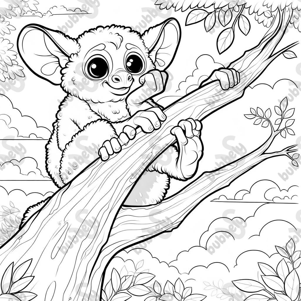 un aye-aye sur un arbre