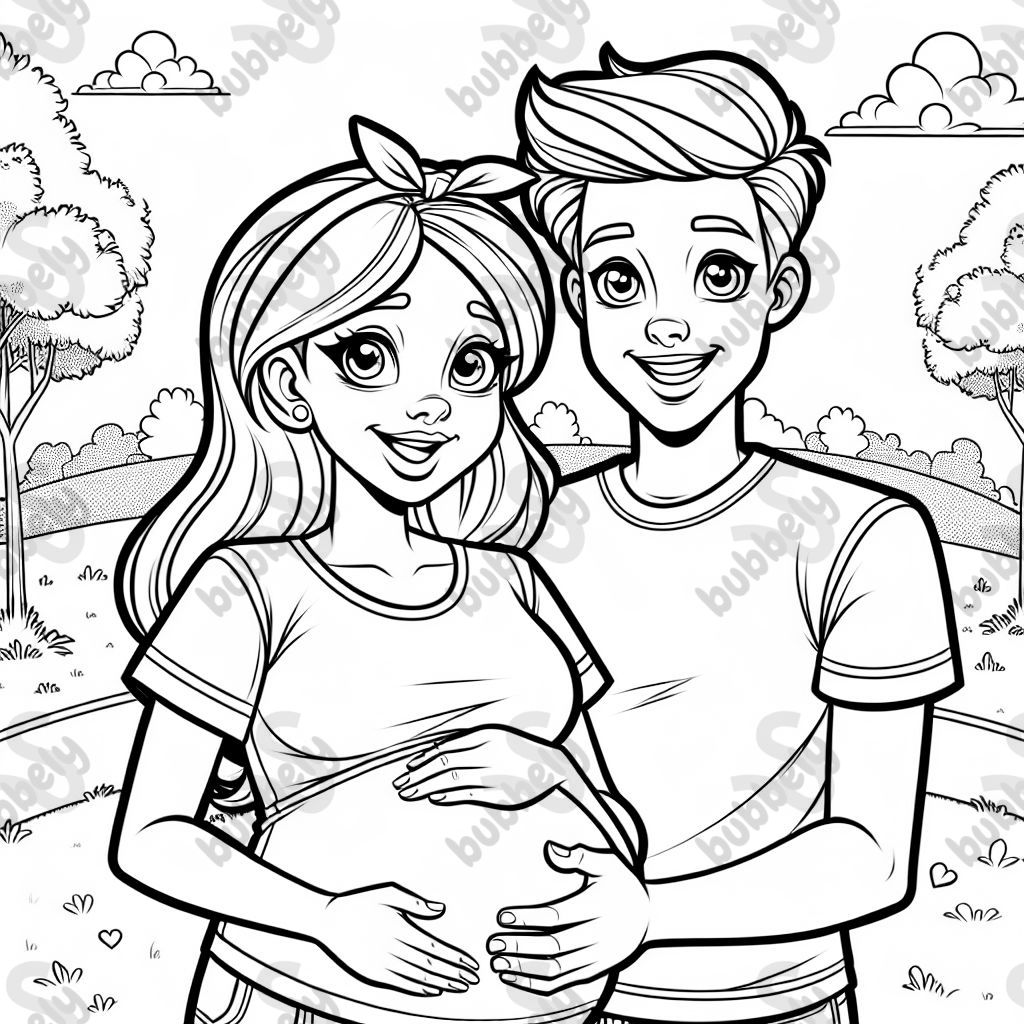 Couple d'adolescents enceinte Couple d'adolescents enceinte