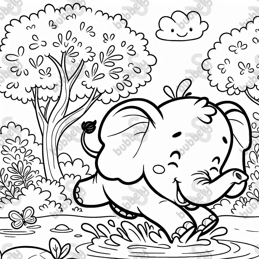 Elephant playing in the water