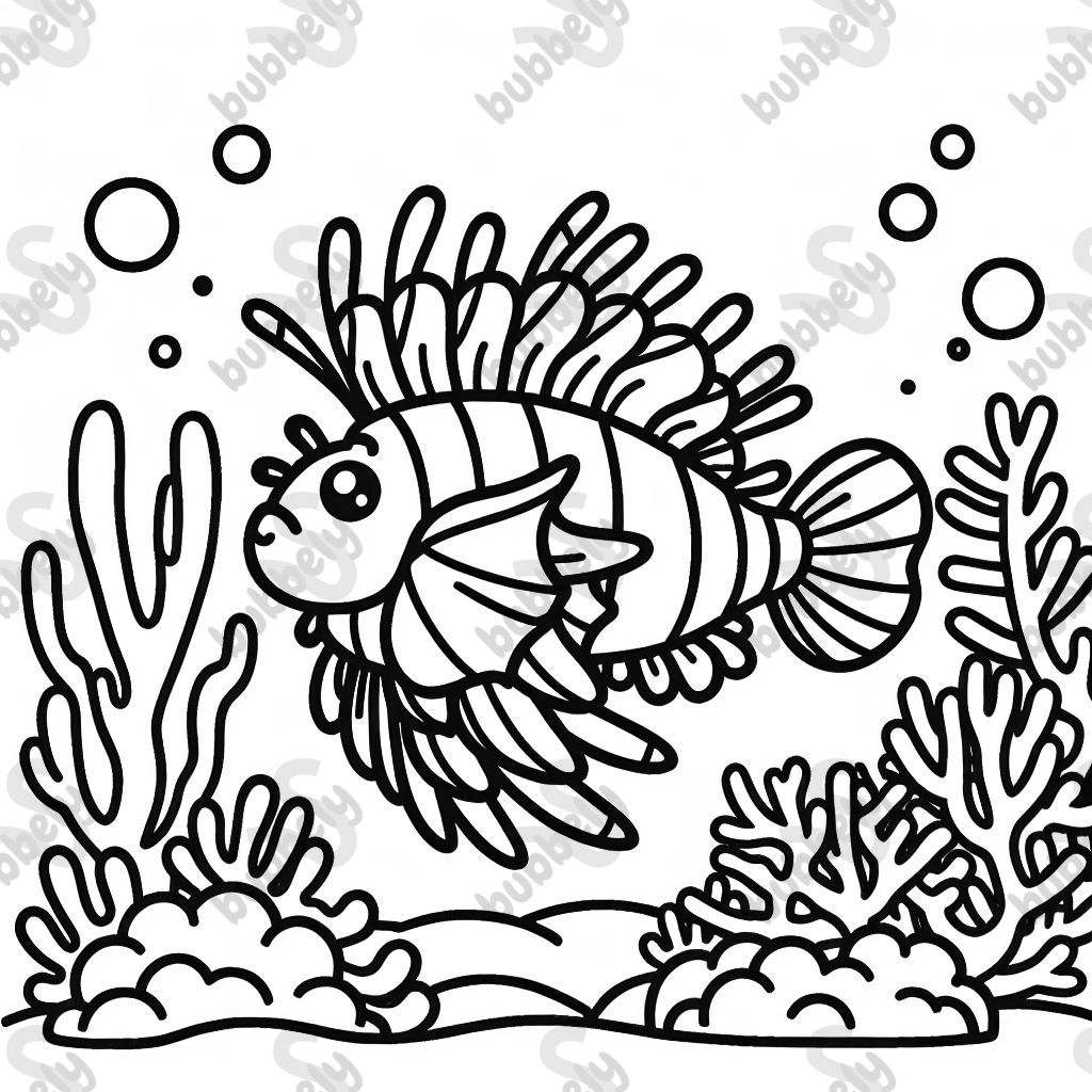 a lionfish in a coral reef
