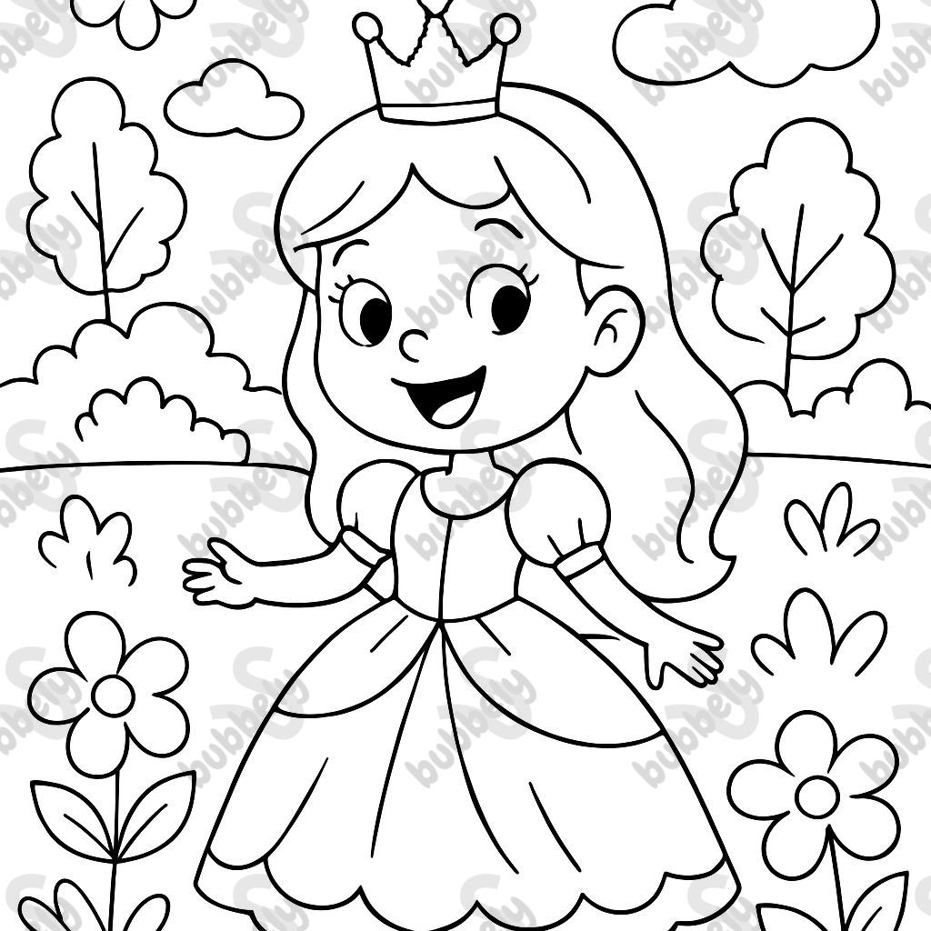 princesse dans un jardin