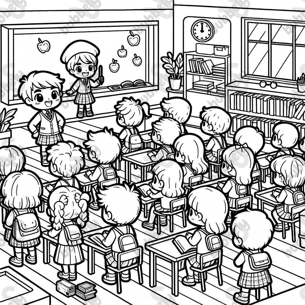 schüler in einem klassenzimmer