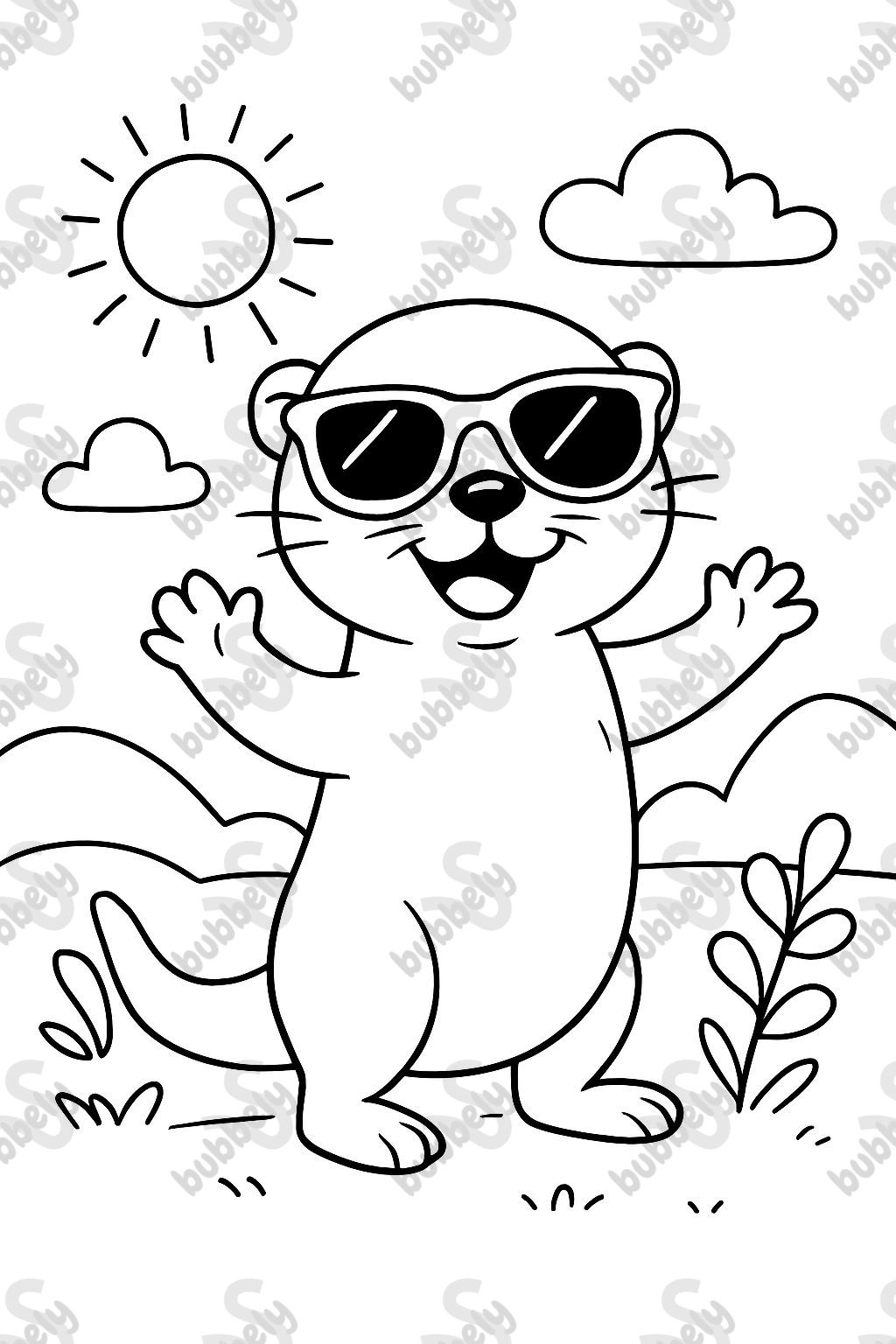 otter mit sonnenbrille