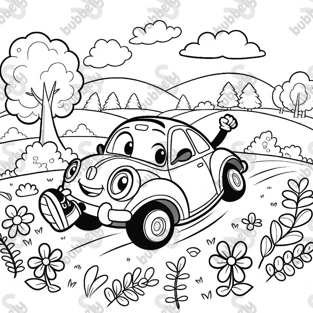 ein lebendes auto aif achöner wiese