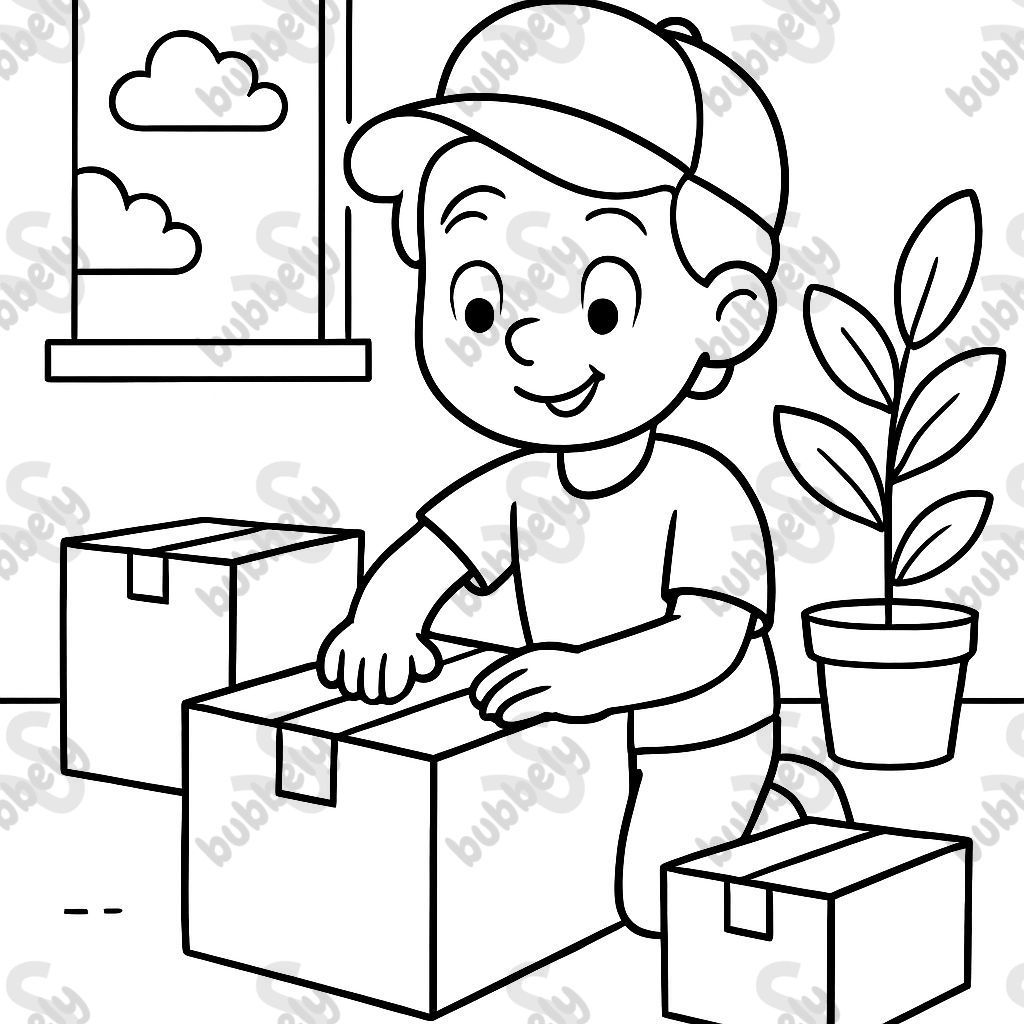 a person closing boxes