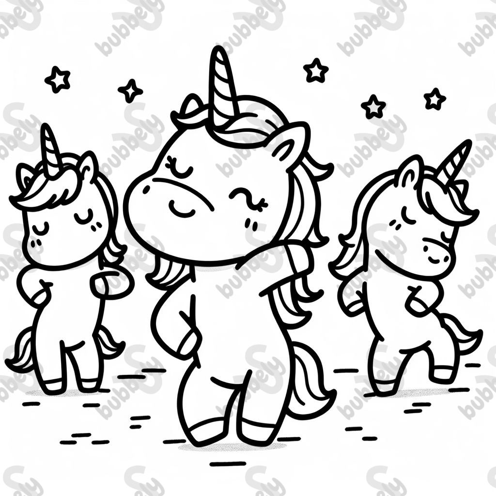 fête de danse des licornes