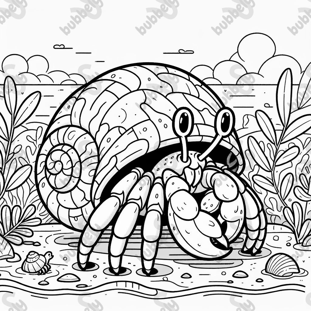 die Anatomie eines Einsiedlerkrebses