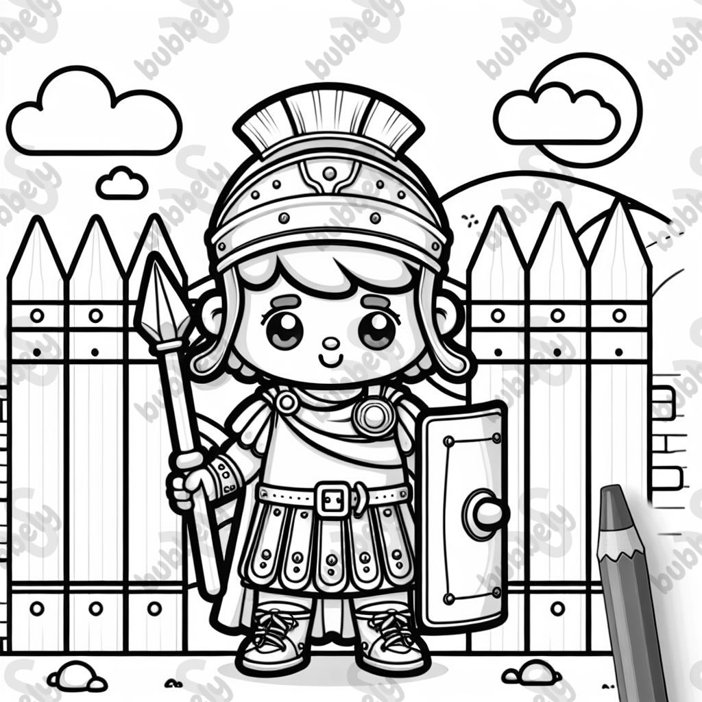 einen niedlichen römischen legionär, der wache steht