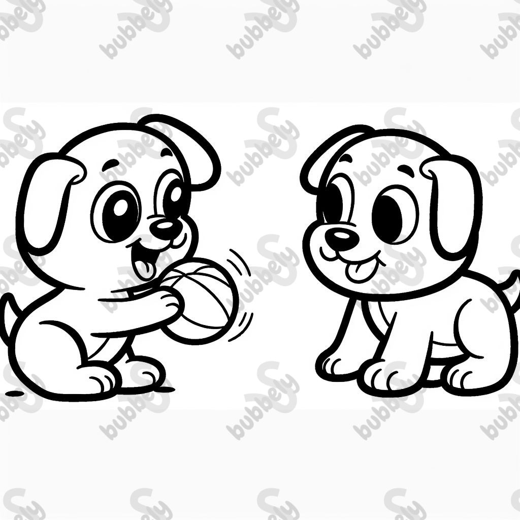 chien avec une balle