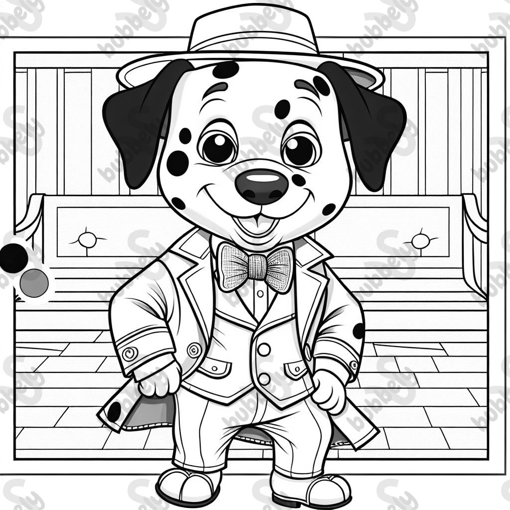 Einen dalmatiner im anzug