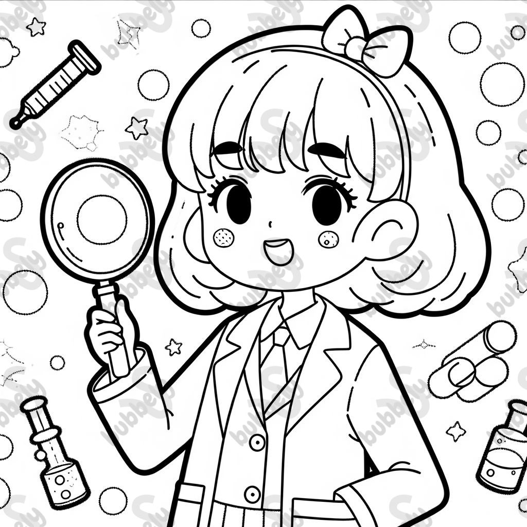 Little girl scientist