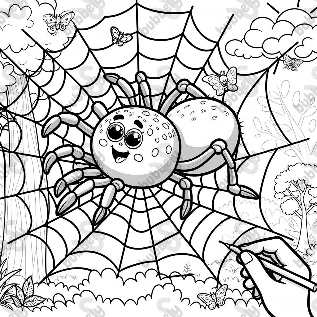 Riesenspinne in einem Netz