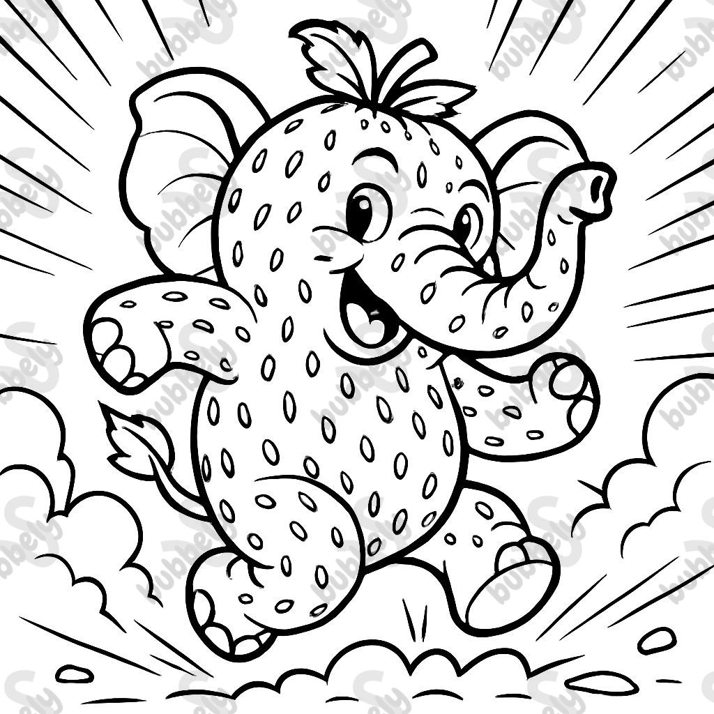 strawberry textured elephant