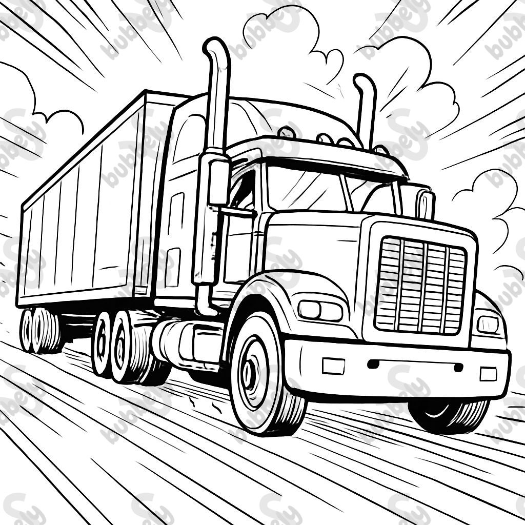 semi truck and trailer