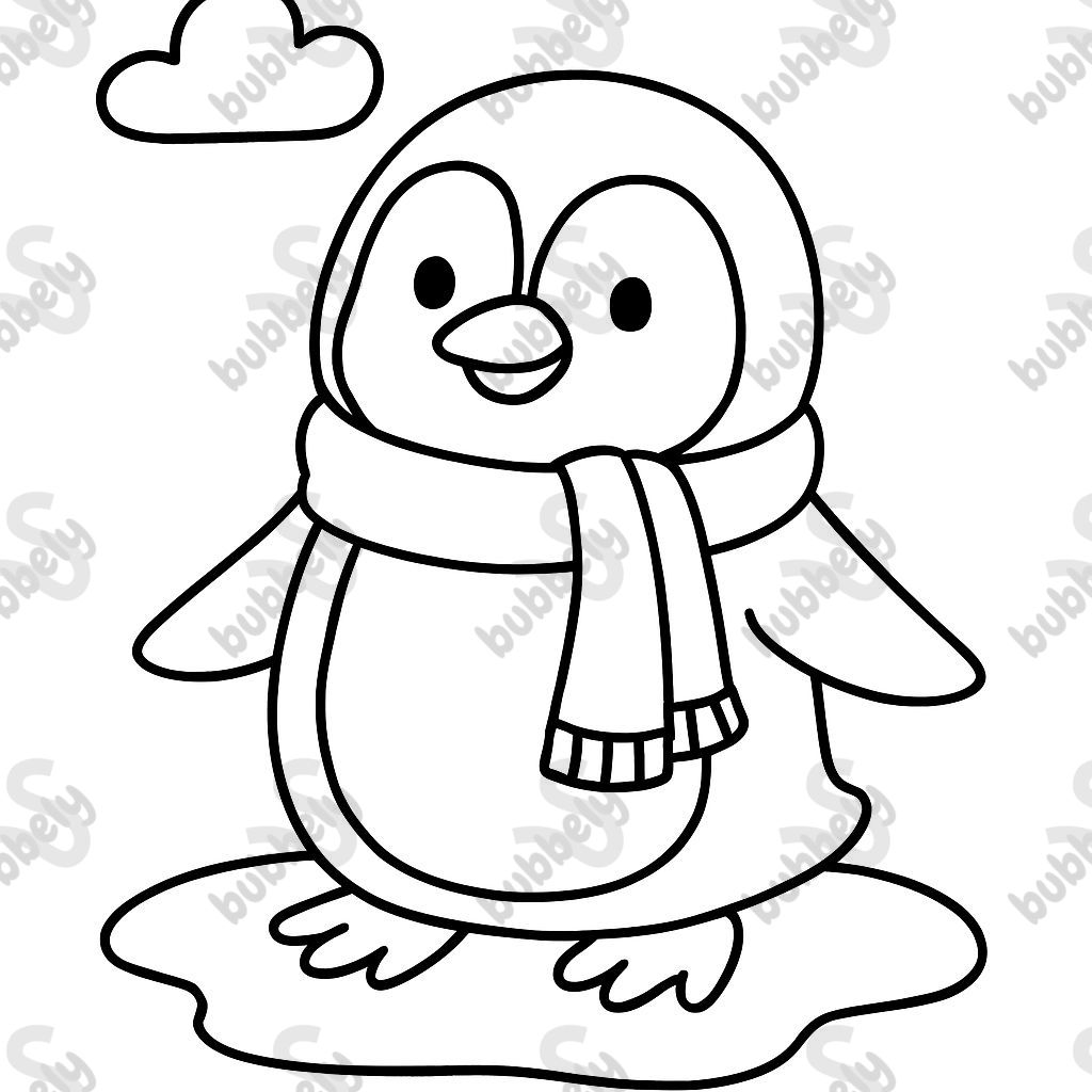 Penguin with scarf