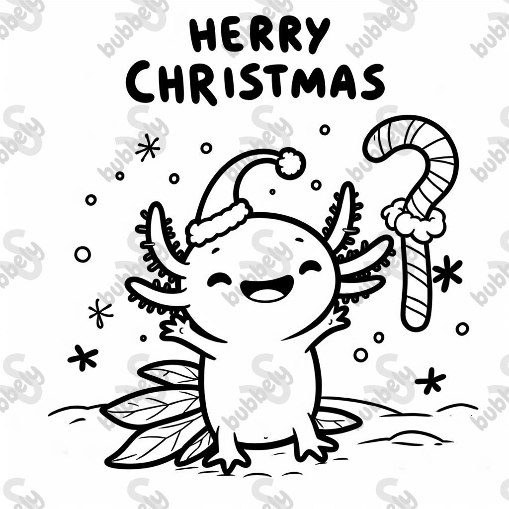Ein Weihnachtsaxolotl
