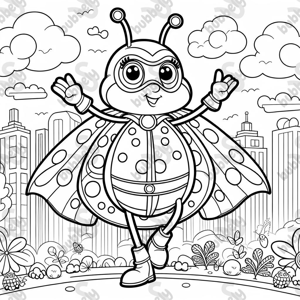 Ladybug as a superhero