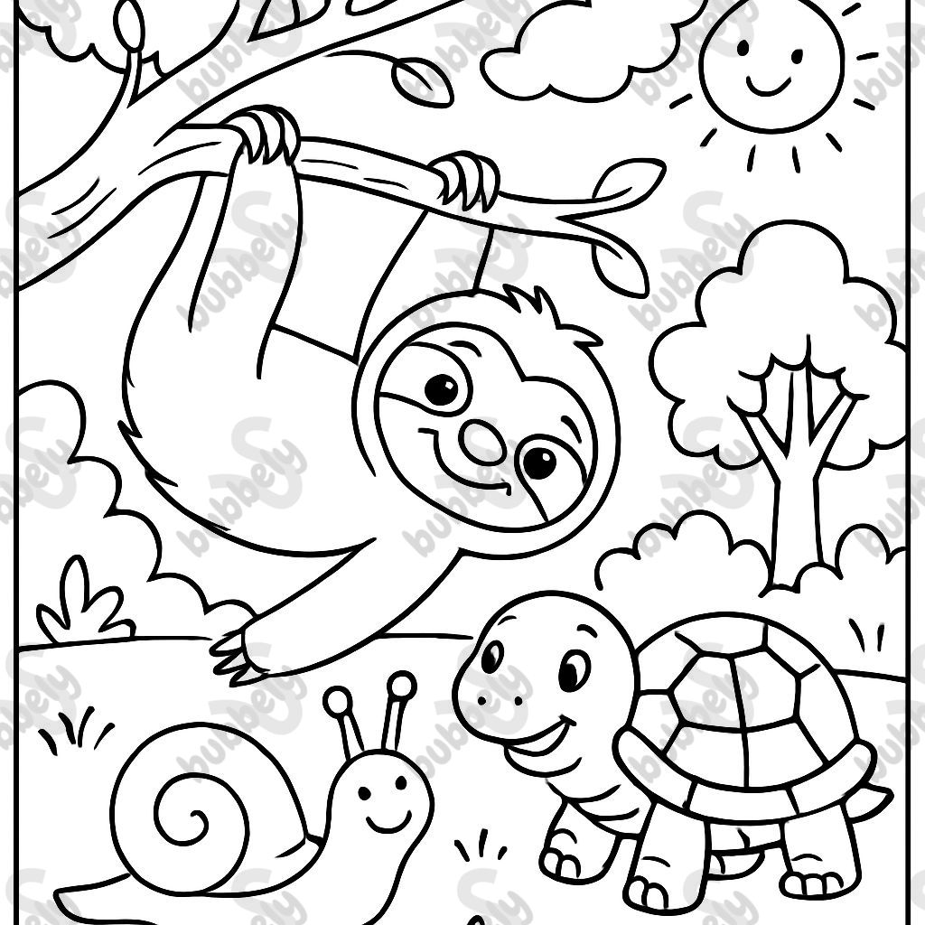 a sloth, a banana slug, and a turtle