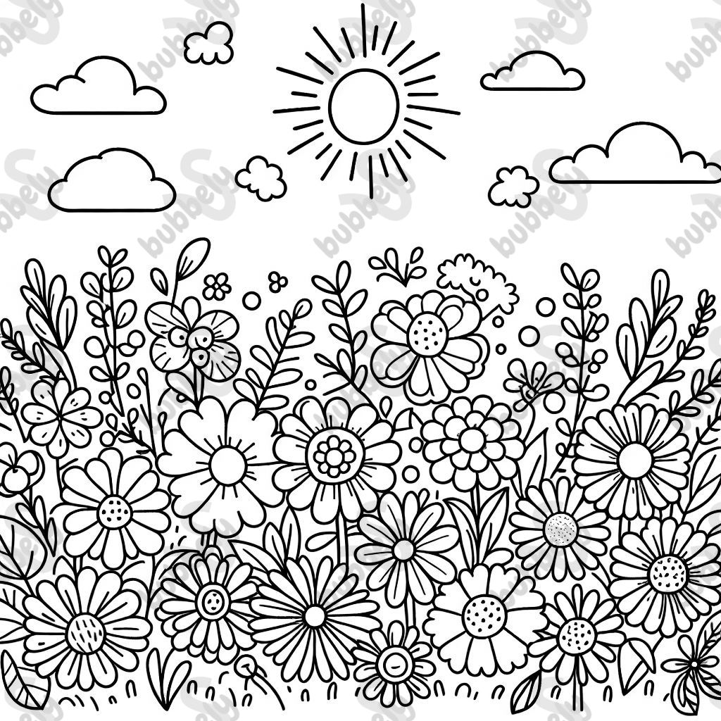 fleurs de printemps détaillées