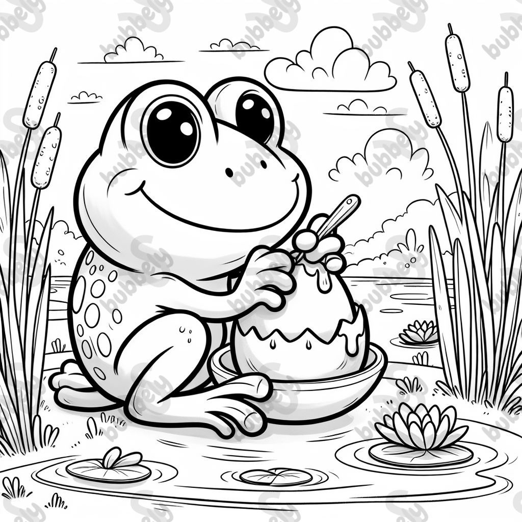 grenouille mangeant un œuf dur grenouille mangeant un œuf dur