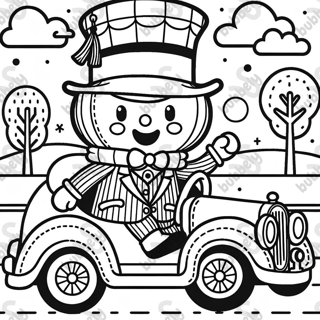 Père Noël conduisant une voiture