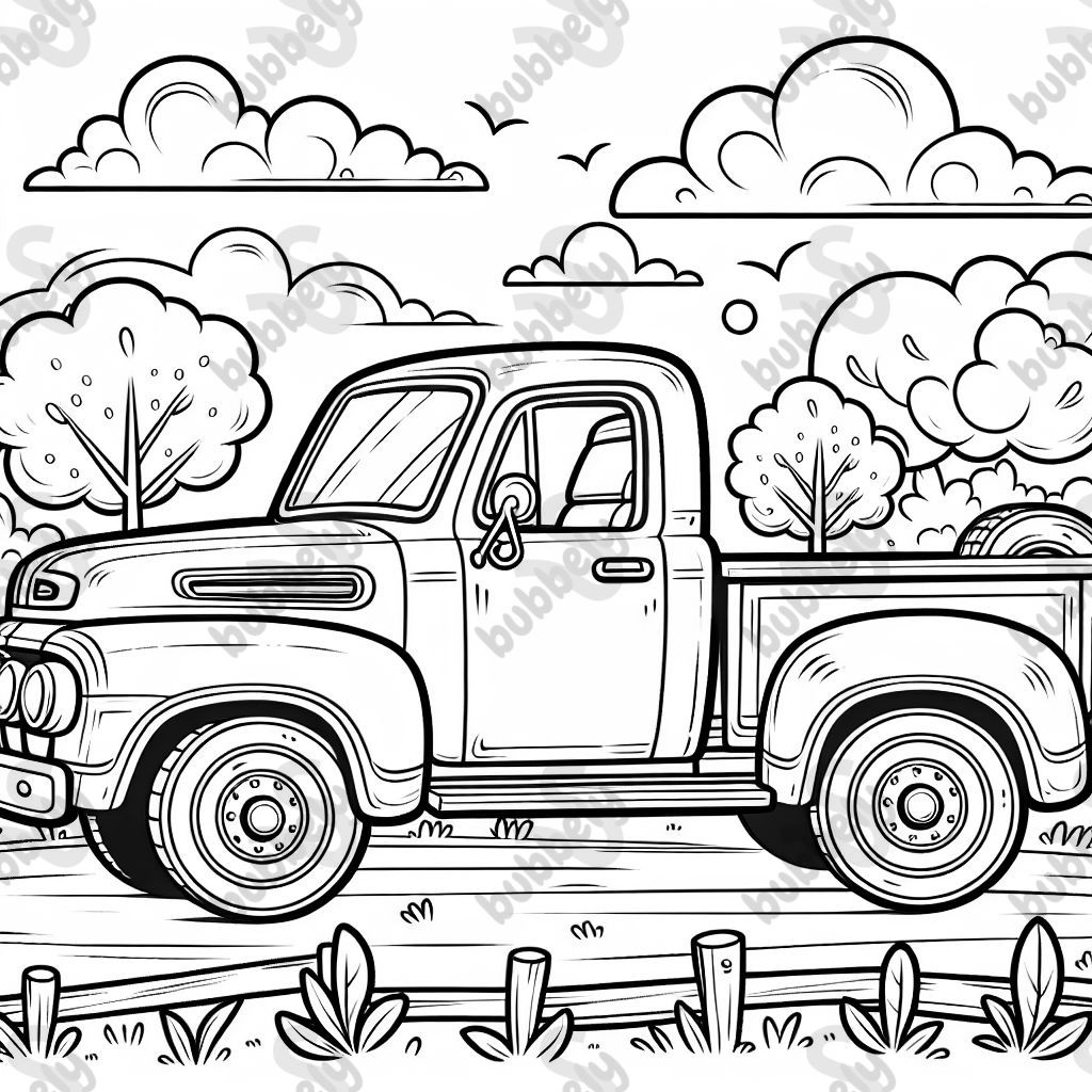 Pickup truck with 4 rear tires