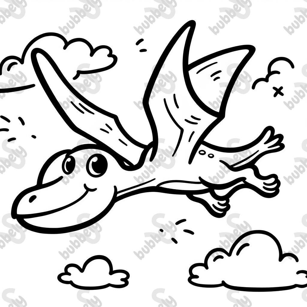 A flying Pterodactyl