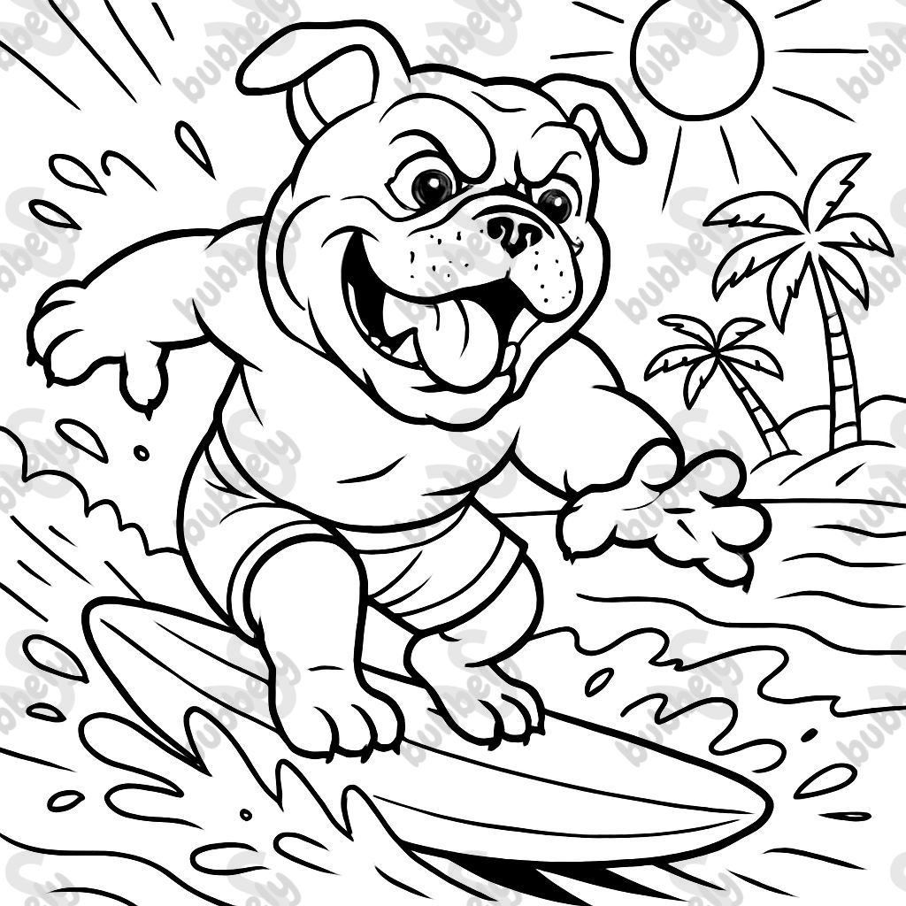 Un bulldog sur la plage Un bulldog sur la plage