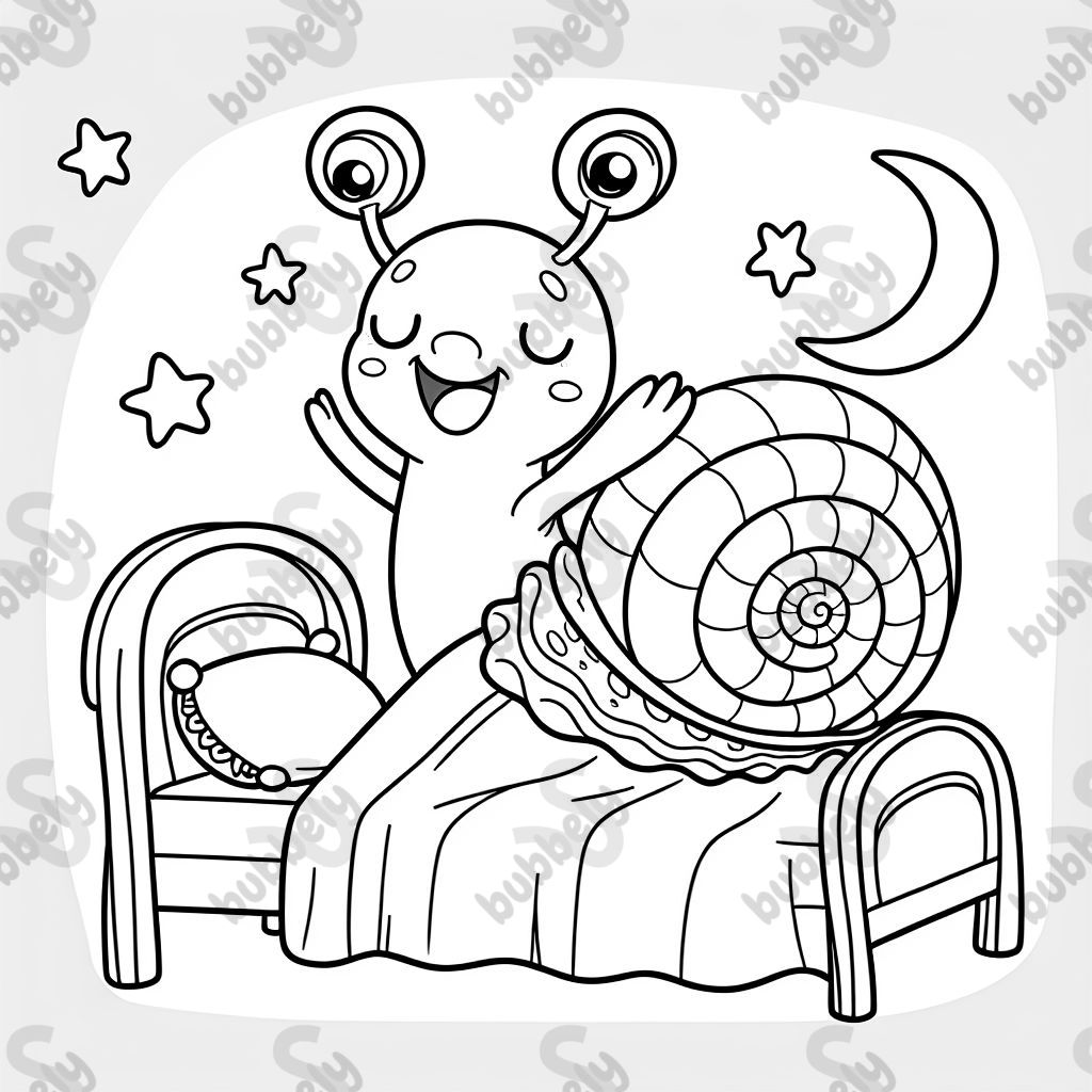 Ballerina snail going to bed