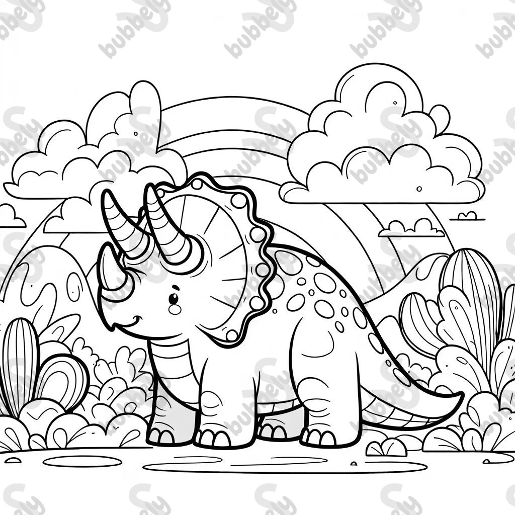 Triceratops ohne Hintergrund 