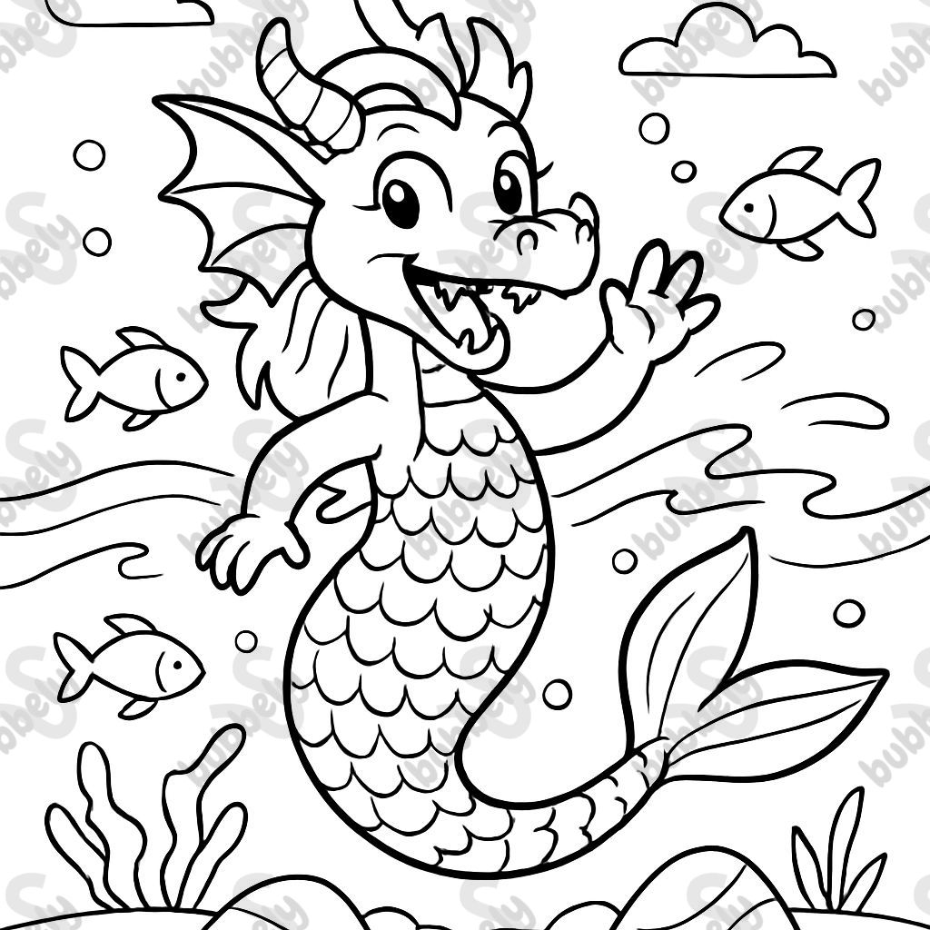 a mermaid dragon