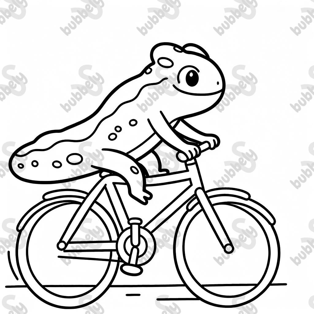 einen lurch der rennrad fährt