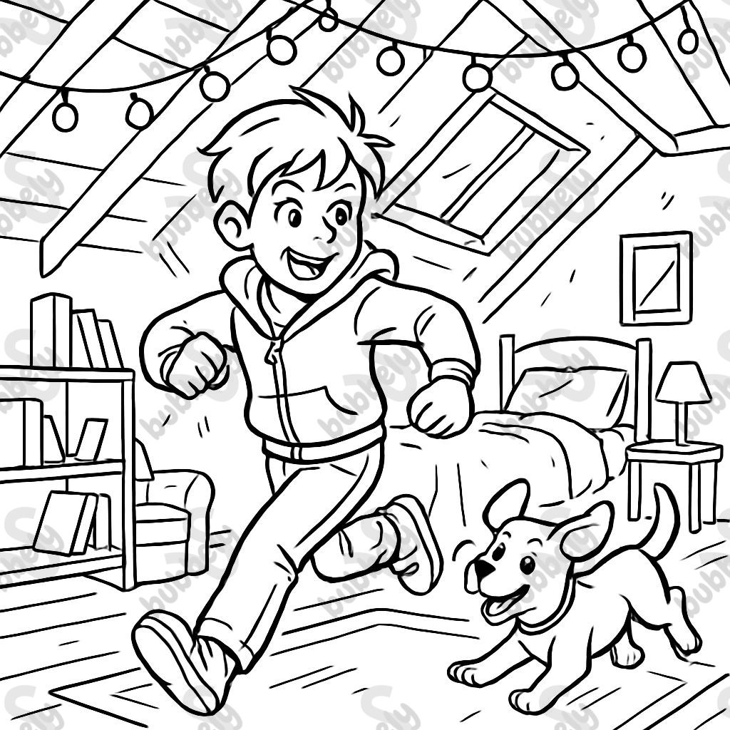 Cozy ,Attic Room , Fairy Lights