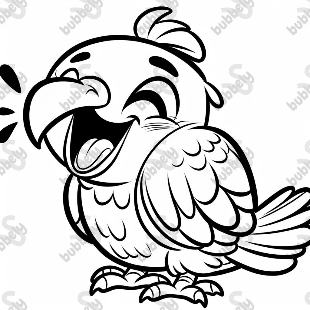 A conure laughing.