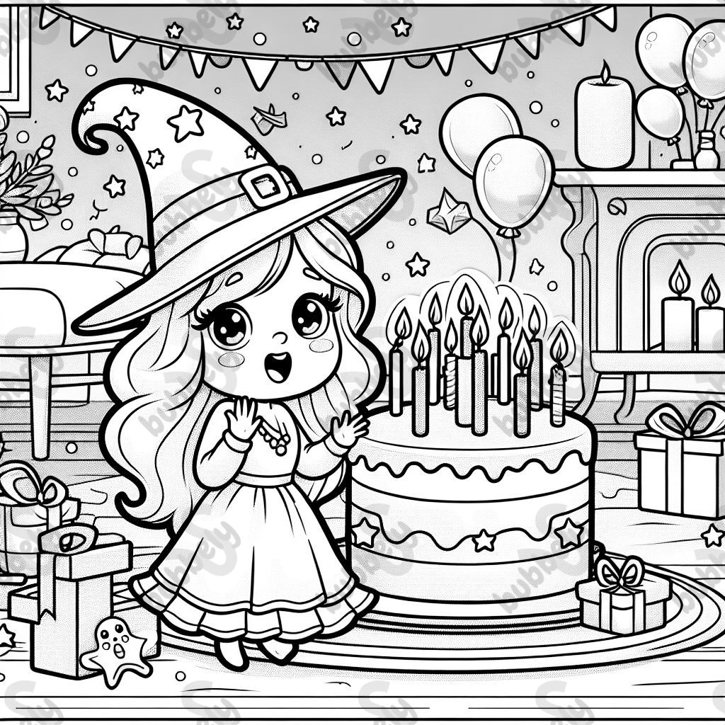 eine hexe feiert geburtstag