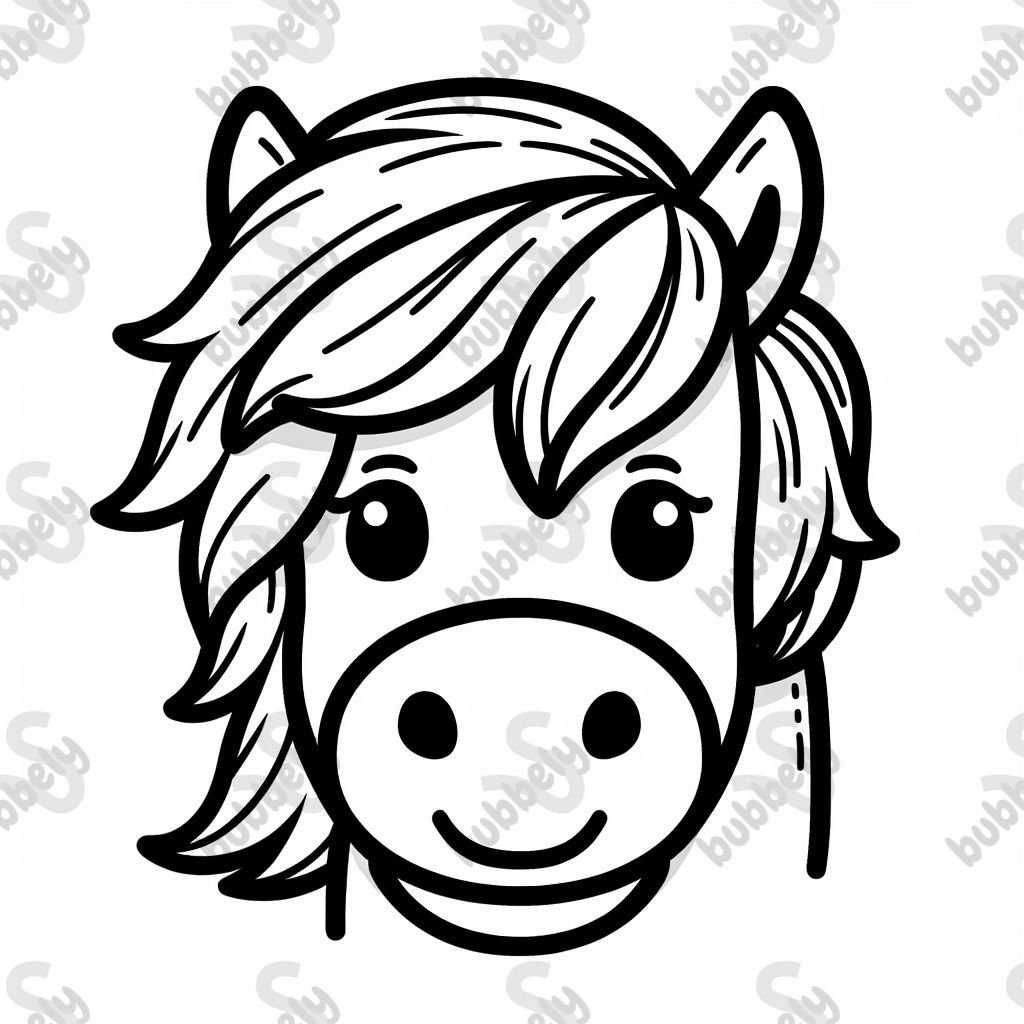 Une tête de cheval de face Une tête de cheval de face