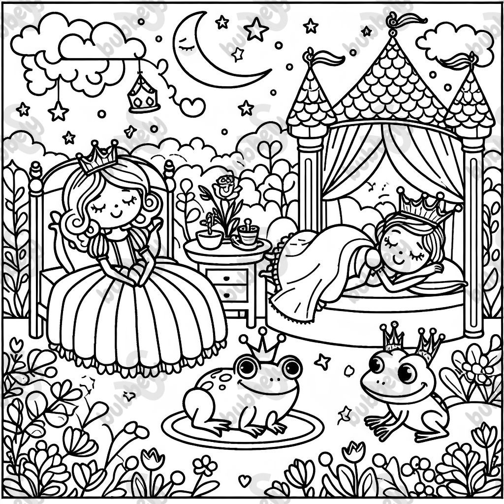 La Belle au bois dormant, Grenouille, Couronne