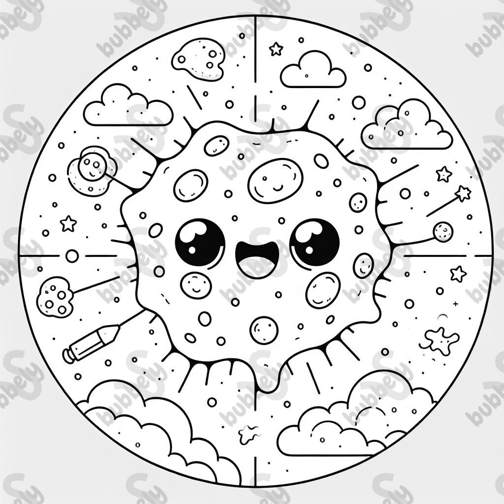 Animal cell coloring page for kids. Discover the different parts of a cell and learn about their functions. Animal cell coloring page for kids. Discover the different parts of a cell and learn about their functions.