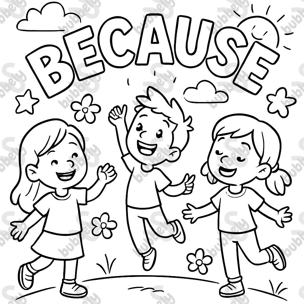 the word "because" the word "because"