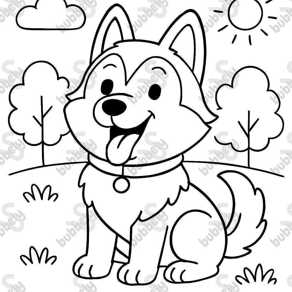 A husky but easy to draw