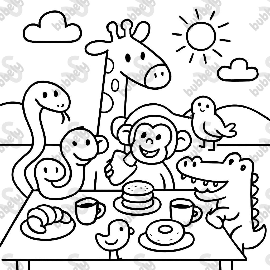 A brunch with lots of crazy animals