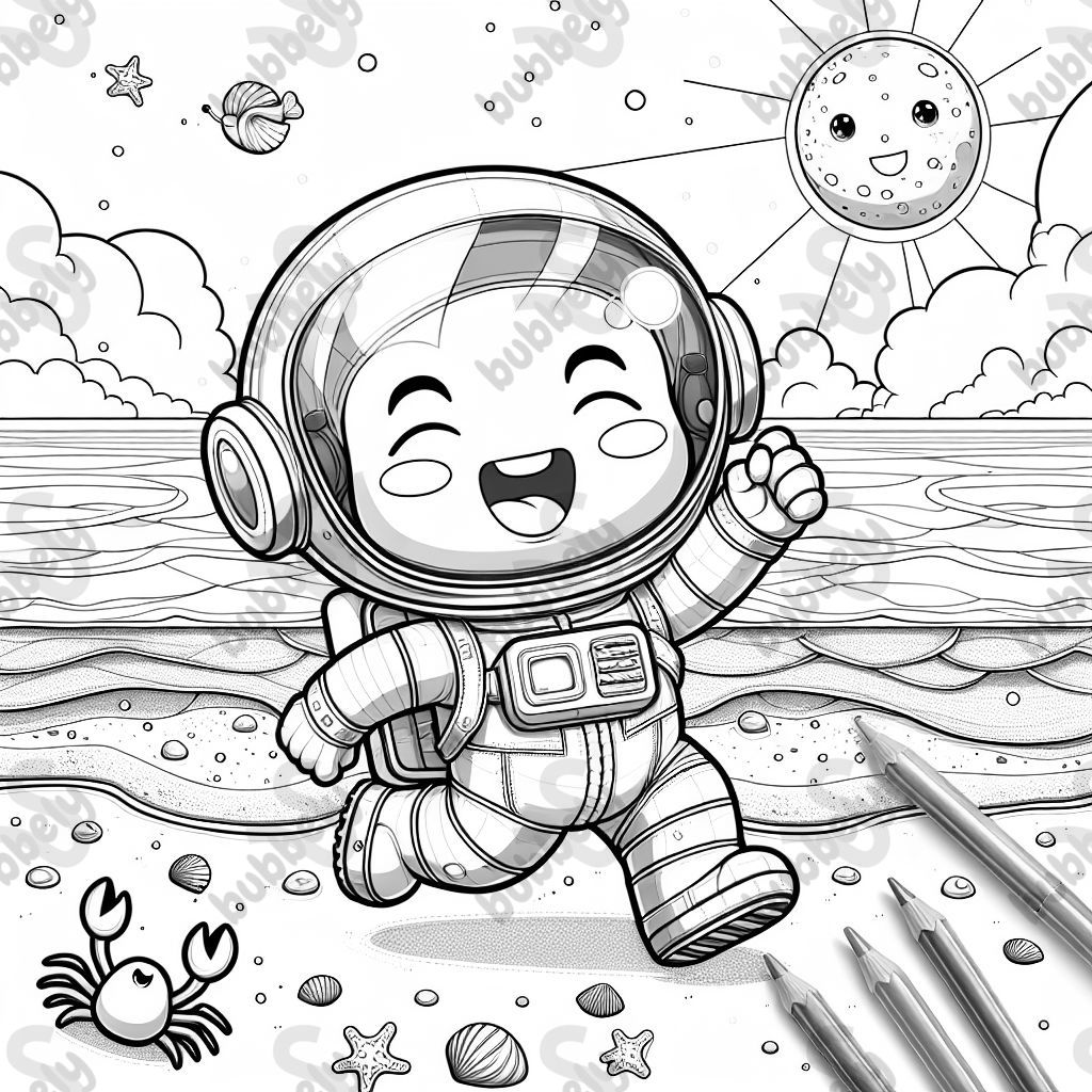 Astronaut on a beach