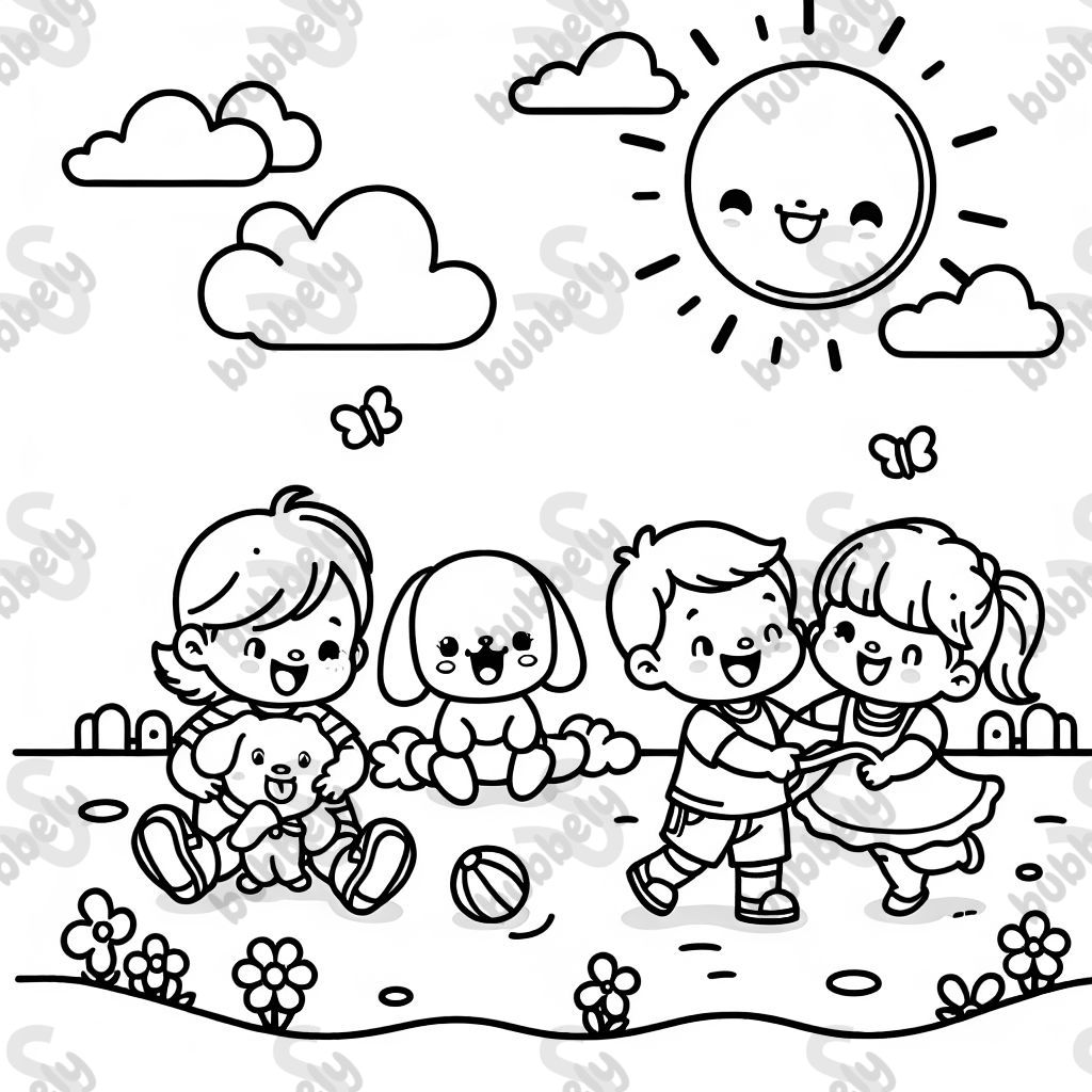 Kids playing together