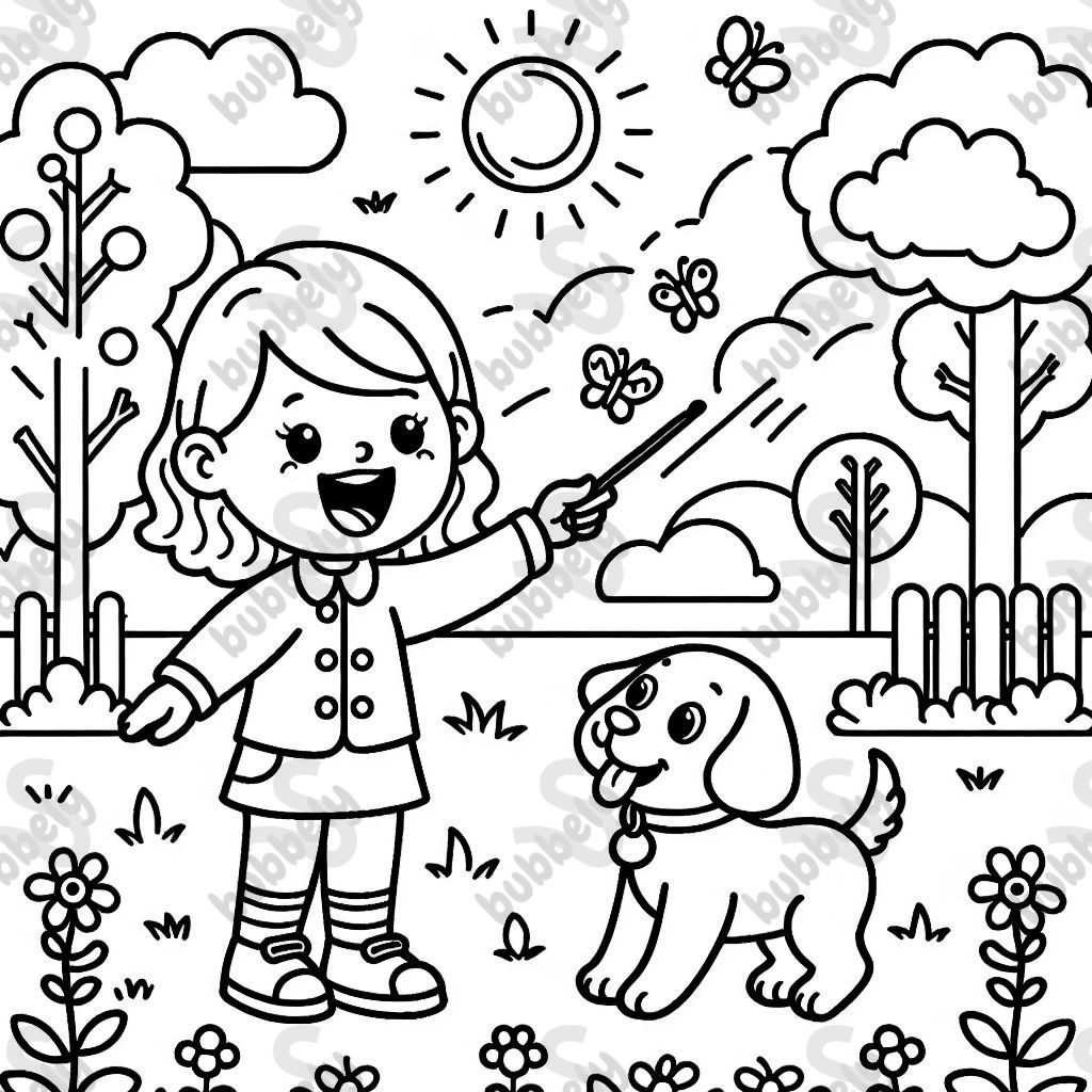 a child training a dog