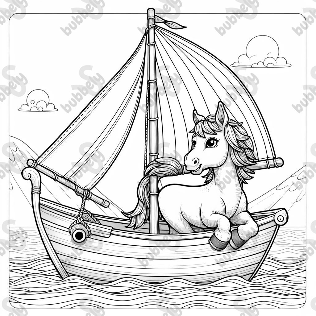 Horse in a sailboat