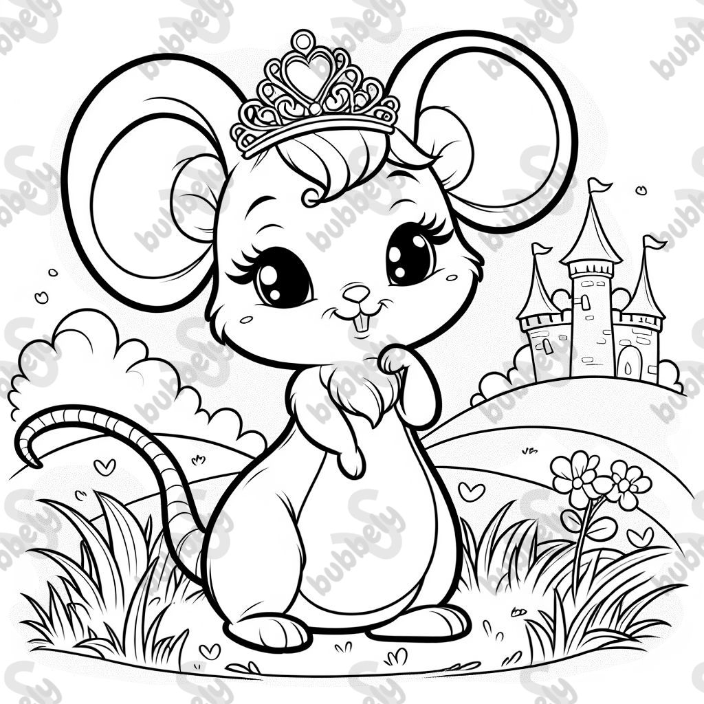 a princess mouse wearing a tiara 
