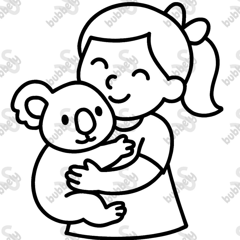 A koala on a girl's arm